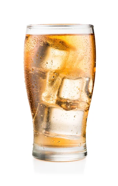 Glass of soft drink isolated on white — Stock Photo, Image