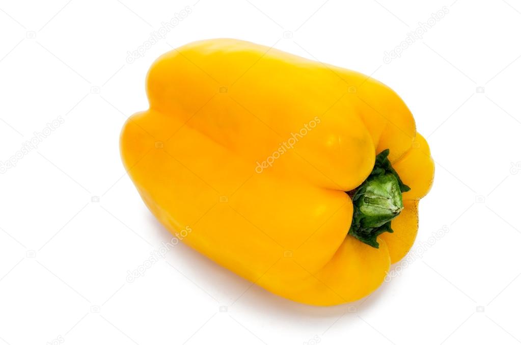 Fresh vegetable, Yellow Pepper isolated on white background
