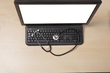 Genç doktorlar Pc stetoskop ile