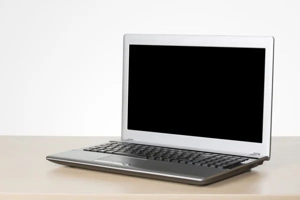 Nyitott laptop-val Vágógörbe — Stock Fotó