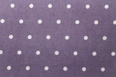 Mor doku - kumaş - beyaz noktalar