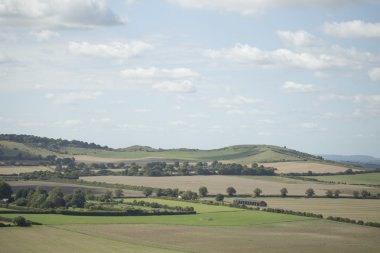 Hertfordshire landscape, hills and sky clipart
