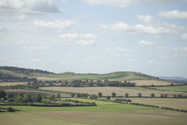 Hertfordshire krajina, kopce a obloha — Stock fotografie