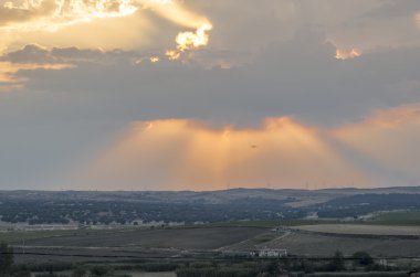 Alcolea de Tajo 'da Günbatımı