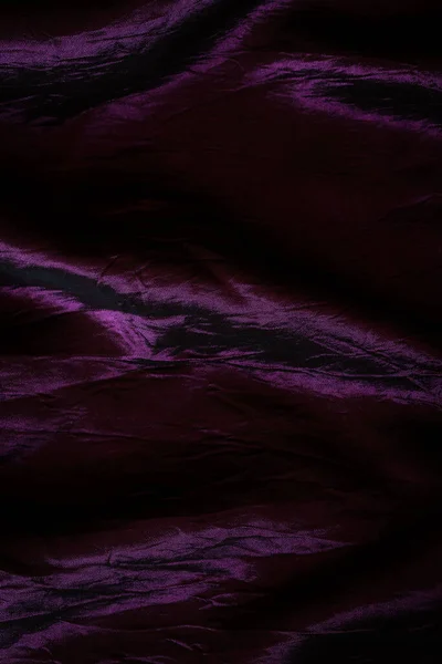 Fundo Textural Tecido Sedoso Cetim Roxo Close — Fotografia de Stock