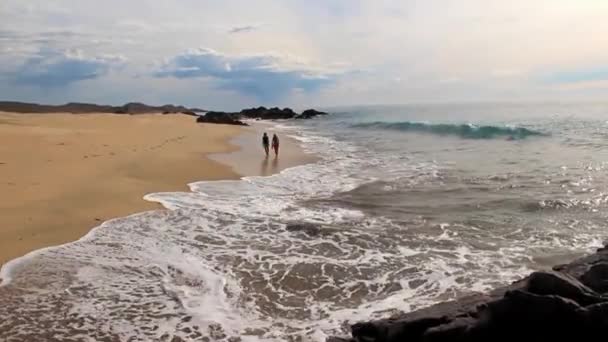 Мальовничий пляж у південному мис півострова Каліфорнії. В Cabo San Lucas. Мексика. — стокове відео