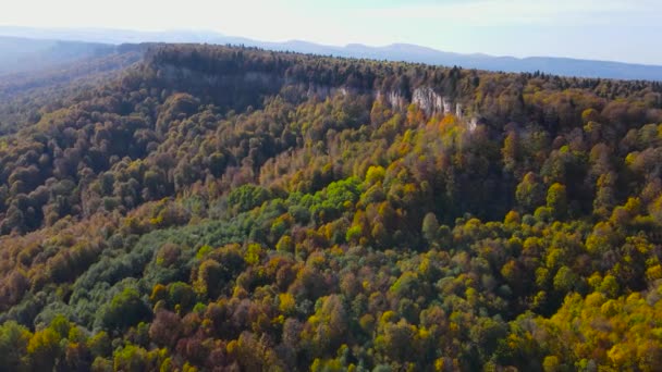 Podzim Okolí Kavkazské Přírodní Rezervace — Stock video
