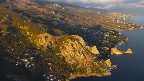 Península Crimea Monte Gato — Vídeo de stock