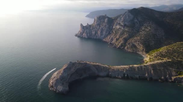 Península Crimea Sendero Golitsyn Cabo Kapchik — Vídeo de stock