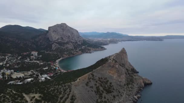 Het Krimschiereiland Het Golitsyn Trail Kaap Kapchik — Stockvideo