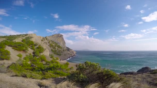 Het Krimschiereiland Het Golitsyn Trail Kaap Kapchik — Stockvideo