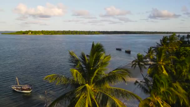 Pulau Tropis Mafia Tanzania Dari Laut India — Stok Video
