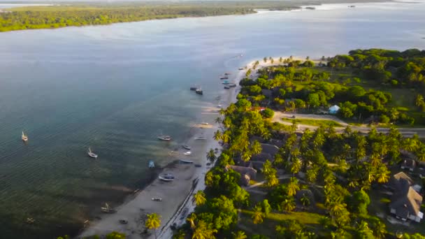 Úsvit Nad Tropickým Ostrovem Mafie Tanzanie Indického Oceánu — Stock video