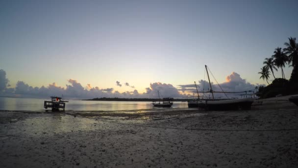 Amanhecer Ilha Máfia Tanzânia África — Vídeo de Stock