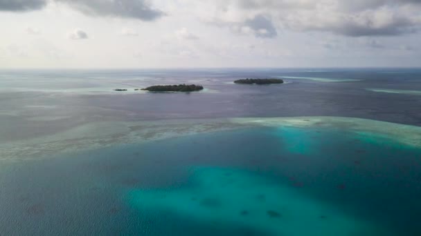Het Maldiven Eiland Guraidhoo Zijn Omgeving — Stockvideo