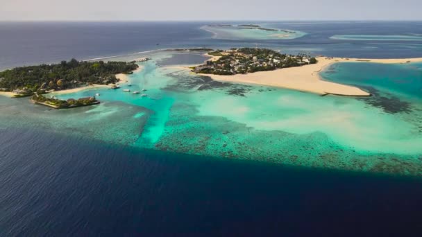 Isla Maldiva Guraidhoo Sus Alrededores — Vídeos de Stock