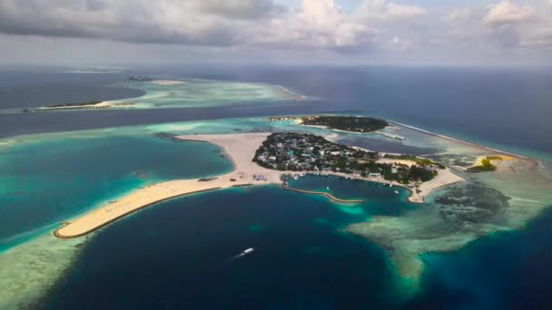 Ilha Das Maldivas Guraidhoo Seus Arredores — Vídeo de Stock