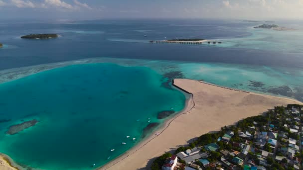 Ilha Das Maldivas Guraidhoo Seus Arredores — Vídeo de Stock