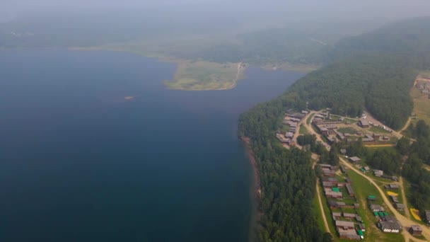 Sopra Villaggio Retrò Taltsy Viaggio Lago Baikal — Video Stock