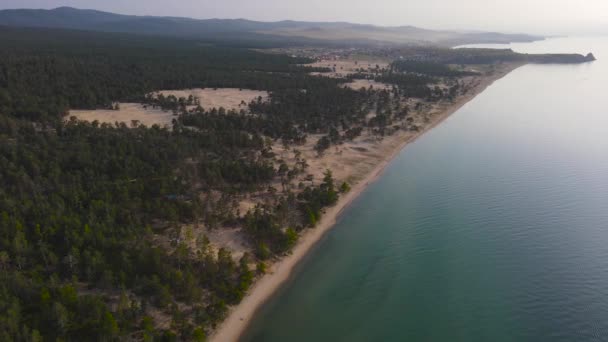 Malownicza Plaża Sarai Wycieczka Nad Jezioro Baikal — Wideo stockowe