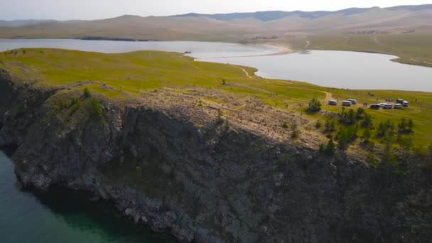 Rock Garden Capo Elgai Viaggio Lago Baikal — Video Stock