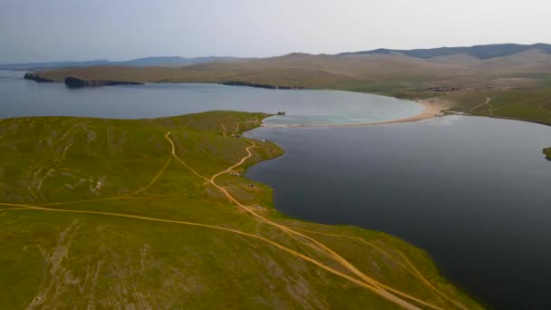 Rock Garden Cape Elgai Viaje Lago Baikal — Vídeo de stock