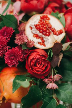 Düğün Çiçek dekorasyon greyfurt ile