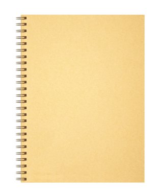 Beyaz arka plan üzerinde kapak defter