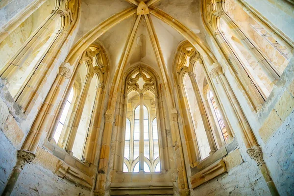 Interieur Kapel Aartsengel Michael Gotisch Middeleeuws Kasteel Bezdez Heuvel Herfst — Stockfoto