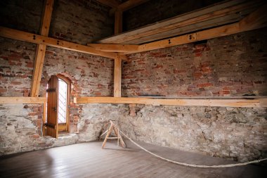 Ortaçağ şatosu Kasperk Ulusal Park Sumava, Kasperske Hory, Güney Bohemya, Çek Cumhuriyeti 28 Aralık 2019