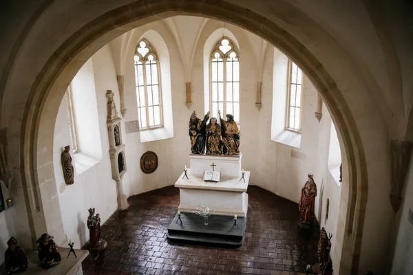 Kaplica Wniebowzięcia Najświętszej Marii Panny Gotyckim Średniowiecznym Zamku Svihov Obwodzie — Zdjęcie stockowe