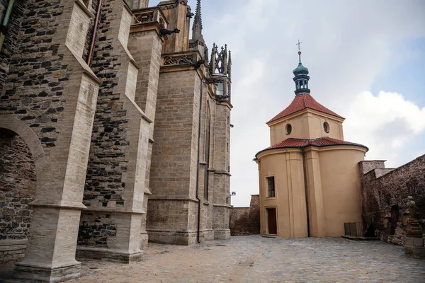Medieval Stone Bartholomews Church Kolin Gothic Cathedral Baroque Building Ossuary — Stock Photo, Image