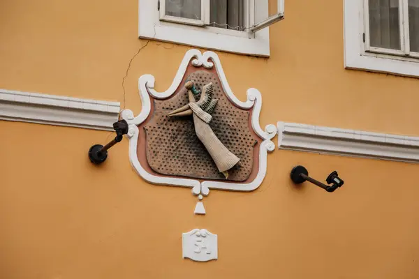 Estrecha Calle Pintoresca Con Edificios Coloridos Centro Histórico Antiguo Posada — Foto de Stock