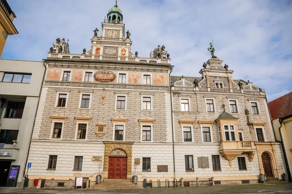 Praça Cidade Principal Charles Com Renascimento Histórico Prefeitura Medieval Kolin — Fotografia de Stock