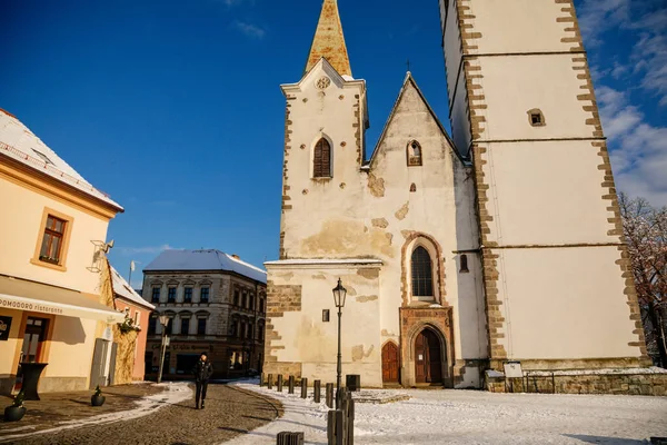 Dreischiffige Gotische Basilika Dekanatskirche Mariä Geburt Architektur Der Mittelalterlichen Stadt — Stockfoto