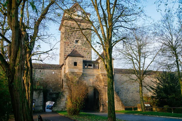 Parkanlage Garden Park Galgentor Old Town Fortification Gothic Stone Tower — Stock fotografie