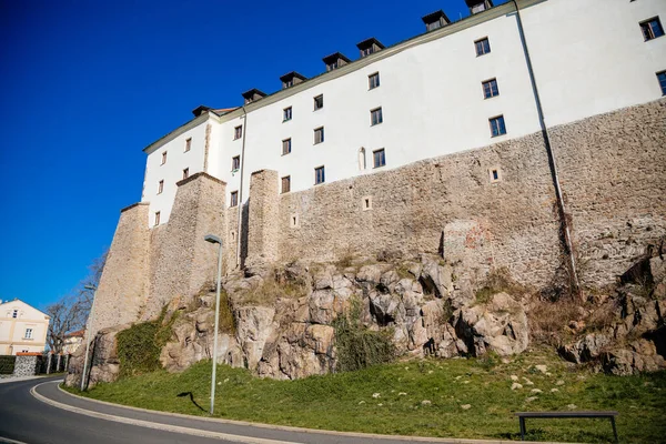 Castello Gotico Medievale Kadan Nella Città Reale Fortificazione Cittadina Mura — Foto Stock