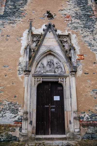 Neugotische Kapelle Ruinen Von Horni Hrad Fragmente Aus Der Renaissance — Stockfoto