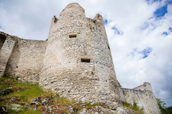 Ruinas Góticas Piedra Del Antiguo Castillo Medieval Rabi Parque Nacional — Foto de Stock