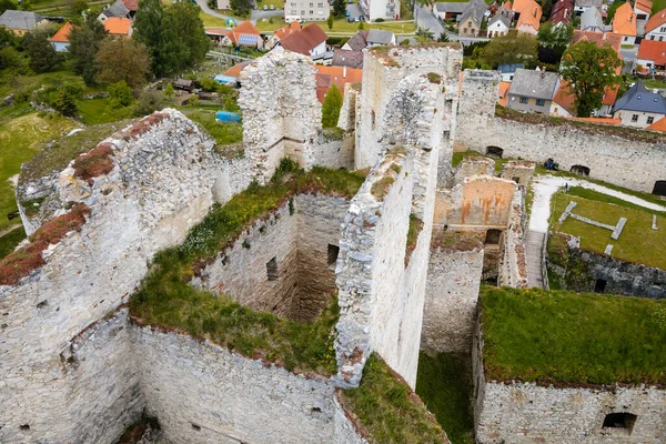 Stone Gothic Ruins Old Medieval Castle Rabi National Park Sumava Stock Image