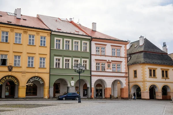 Historyczne Centrum Miasta Główny Plac Wallensteina Kolorowymi Renesansowymi Barokowymi Budynkami — Zdjęcie stockowe