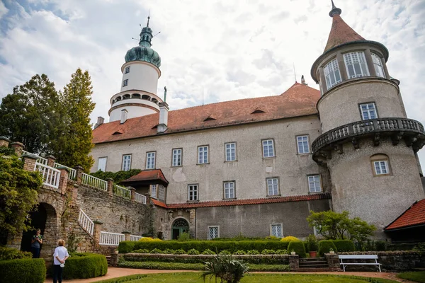 Barock Romantisk Slott Nove Mesto Nad Metuji Renässans Slott Med — Stockfoto