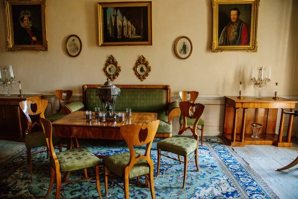 Krasny Dvur Chateau Boemia Settentrionale Repubblica Ceca Giugno 2021 Interno — Foto Stock