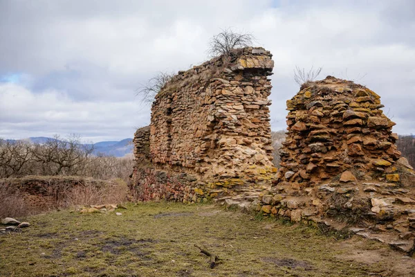 Velemin Oparno Czech Republic February 2021 Stone Gothic Ruins Old — Stock Photo, Image