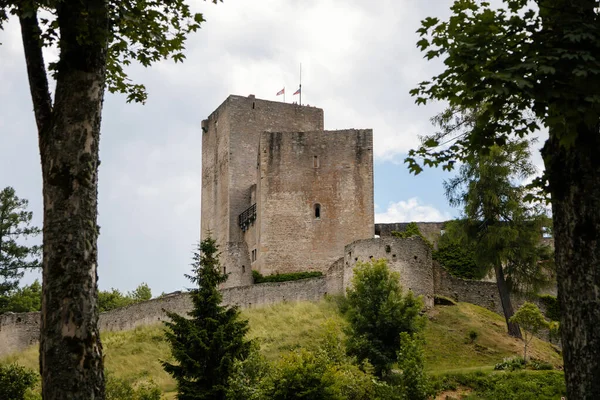 Landstejn Sydböhmen Tjeckien Juli 2021 Medeltida Riddare Antika Ruiner Romanska — Stockfoto