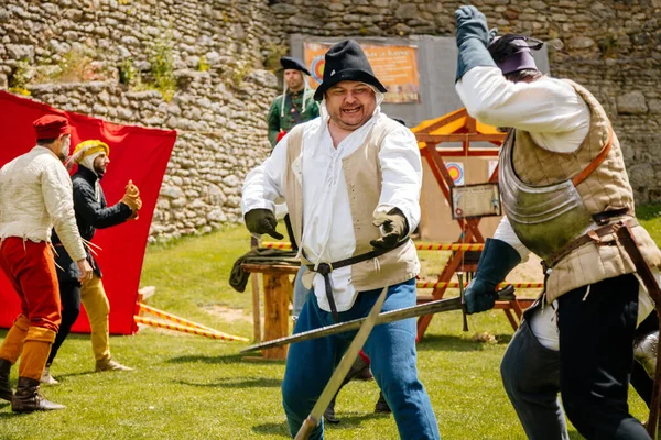 Burg Landstejn Südböhmen Tschechien Juli 2021 Mittelalterliches Sommermarktfest Historische Aufführung — Stockfoto