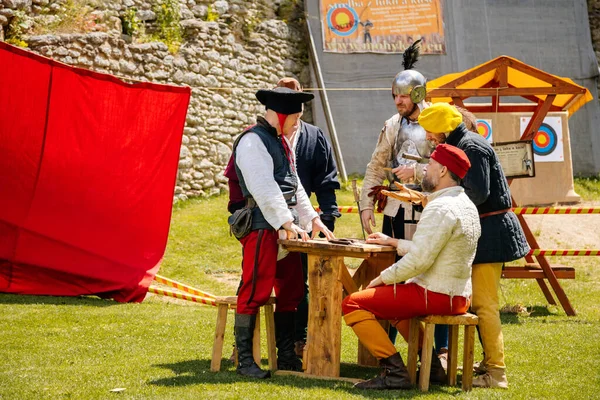 Замок Ландштейн Южно Чешская Республика Июля 2021 Года Фестиваль Средневекового — стоковое фото