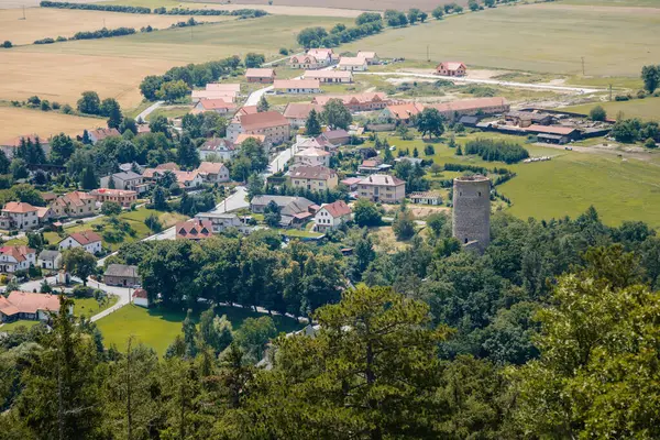 Zebrak Mittelböhmen Tschechien Juli 2021 Mittelalterliche Königlich Gotische Burg Zebrak — Stockfoto