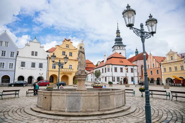 Pelhrimov República Checa Julio 2021 Fuente Con Estatua San Jakub — Foto de Stock