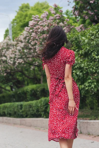 Joven Chica Brunett Elegante Posando Calle Ciudad Mujer Negocios Bastante — Foto de Stock